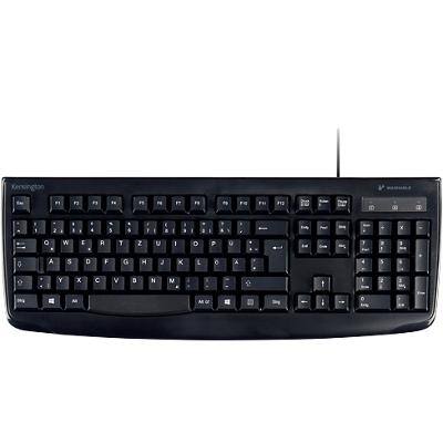 Kensington Pro Fit Abwaschbare Kabelgebundene Full-Size Tastatur K64407DE QWERTZ 1,5 m USB-A Kabel Schwarz