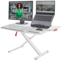 Leitz Ergo Cosy Ergonomischer Höhenverstellbarer Sitz-Stehschreibtischaufsatz 6532 Mit ausziehbarer Tastaturablage ABS/Stahl 800 x 72-380 x 420 mm Grau