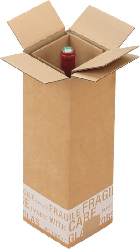RAJA Flaschenversandkarton 2-wellig Pappe 110 (B) x 360 (T) x 110 (H) mm Braun 20 Stück