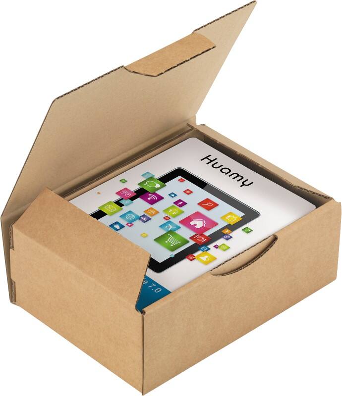 RAJA Versandkarton 1-wellig Pappe 140 (B) x 75 (T) x 200 (H) mm Braun 50 Stück