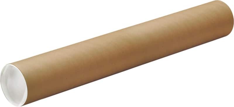 RAJA Versandrohr 640 (L) x 60 (Ø) mm Kappen Braun 50 Stück