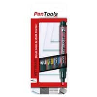 Pentel Kreide- und Glasmarker SMW26 Keilspitze 1,5 - 4 mm Blau, Gelb, Rot, Weiß 4 Stück