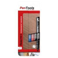 Pentel N50 Permanentmarker Fein Rundspitze 1 mm Blau, Rot, Schwarz Nicht Nachfüllbar 4 Stück