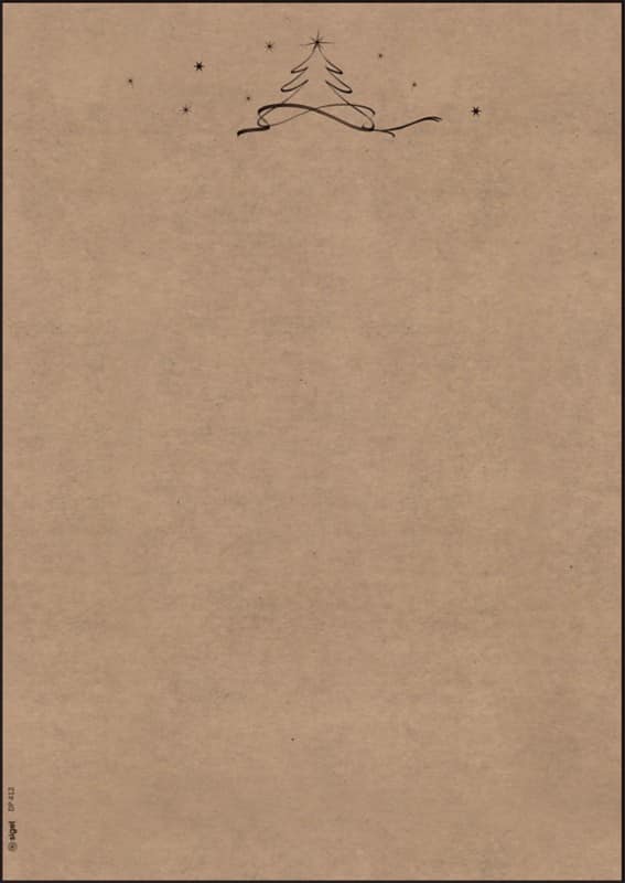 Sigel Weihnachten Geschenkpapier 21 x 12 cm Braun 100 Stück