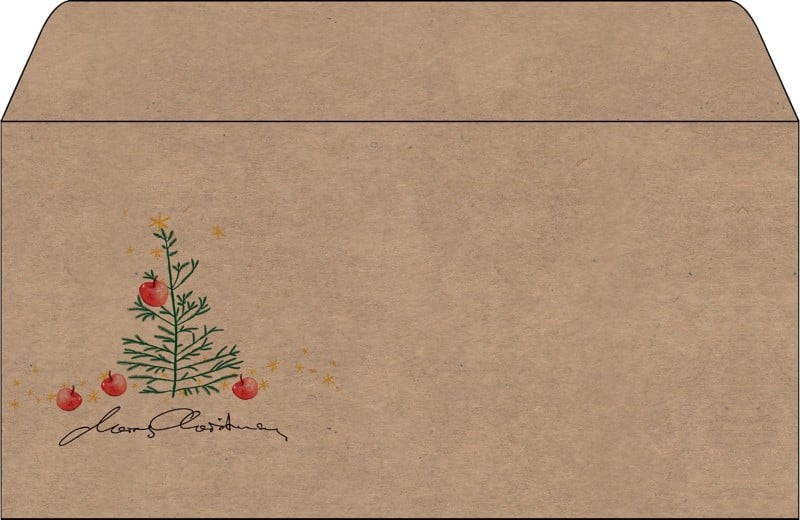 Sigel Weihnachten Briefumschläge 11,1 x 25 cm Braun 50 Stück