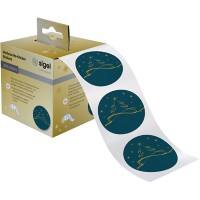 Sigel Weihnachten Sticker Petrolblau 4,7 x 4,7 cm