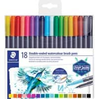 STAEDTLER Aquarell Kalligraphie-Stift  -   Farbig sortiert 18 Stück