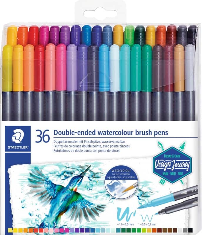 STAEDTLER Aquarell Kalligraphie-Stift  -   Farbig sortiert 36 Stück