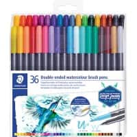 STAEDTLER Aquarell Kalligraphie-Stift  -   Farbig sortiert 36 Stück