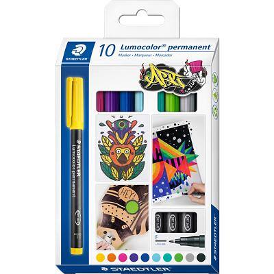STAEDTLER Lumocolor OHP-Marker Rundspitze Fein Farbig sortiert Nicht nachfüllbar 10 Stück