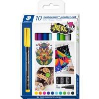 STAEDTLER Lumocolor OHP-Marker Rundspitze Medium Farbig sortiert Nicht nachfüllbar 10 Stück