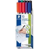 STAEDTLER Lumocolor OHP-Marker Rundspitze Fein Farbig sortiert Nachfüllbar 10 Stück