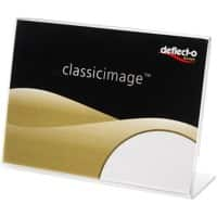 Deflecto Tischaufsteller DIN A7 quer Freistehend 10,1 (B) x 3,7 (T) x 7,7 (H) cm Transparent