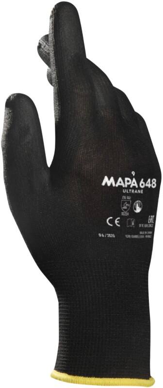 Mapa Professional Ultrane 648 Arbeitshandschuhe PP (Polypropylen) Ungepudert Größe 8 Schwarz 2 Handschuhe 
