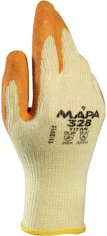 Mapa Professional Titan 328 Arbeitshandschuhe Latex Ungepudert Extra Large (XL) Gelb 2 Handschuhe 