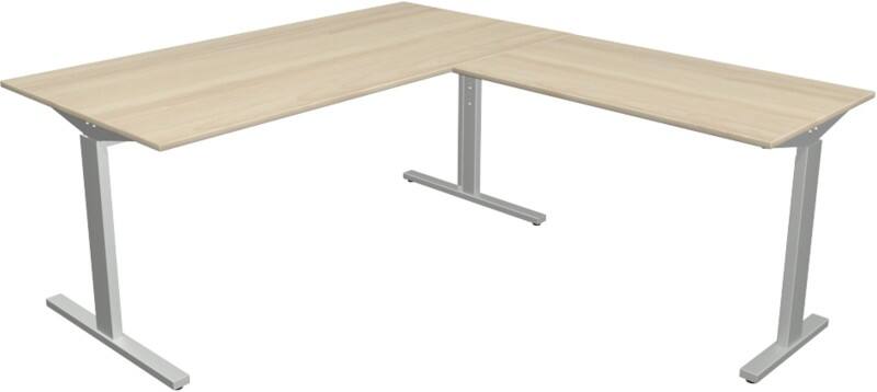 Kerkmann Form 2 Eckschreibtisch L-förmig Ahorn T-Fuß 1.600 (B) x 1.800 (T) x 820 (H) mm