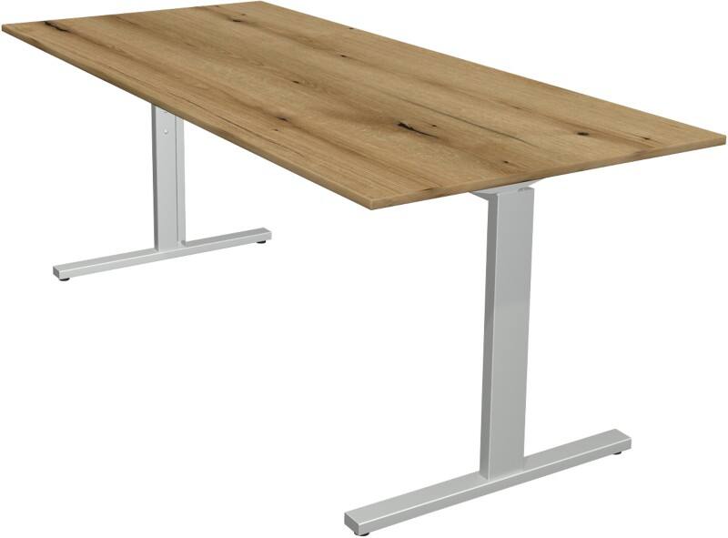 Kerkmann Form 2 Schreibtisch Rechteckig Eiche T-Fuß 1.800 (B) x 800 (T) x 820 (H) mm