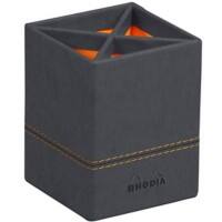 Rhodia Stifthalter 194525C Kunstleder Titan 8 (B) x 8 (T) x 11 (H) cm