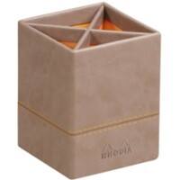 Rhodia Stifthalter 318814C Kunstleder Taupe 8 (B) x 8 (T) x 11 (H) cm