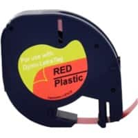 LT Beschriftungsband Kompatibel DYMO 91223 5D91223-WT Selbsthaftend Rot 56 mm x 4 m