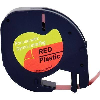 LT Beschriftungsband Kompatibel DYMO 91223 5D91223-WT Selbsthaftend Rot 12 mm x 4 m