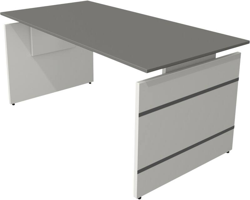 Kerkmann Form 4 Schreibtisch Rechteckig Graphit Wange 1.600 (B) x 800 (T) x 760 (H) mm