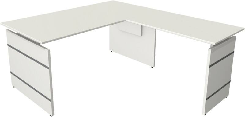 Kerkmann Form 4 Schreibtisch L-förmig Weiß Wange 1.600 (B) x 1.800 (T) x 760 (H) mm