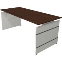 Kerkmann Sitz-Stehschreibtisch Form 4 Rechteckig Höhenverstellbar Weiß 1800 x 800 x 760 mm