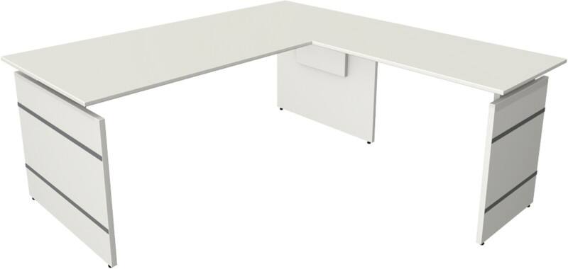Kerkmann Form 4 Schreibtisch L-förmig Weiß Wange 1.800 (B) x 1.800 (T) x 760 (H) mm