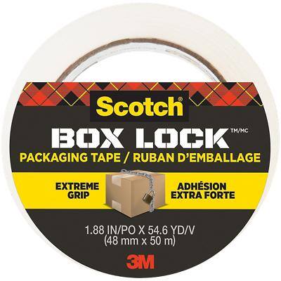 Scotch Box Lock Verpackungsklebeband Transparent Sehr Stark 48 (B) mm x 50 m (L)  PP (Polypropylen) 78,8 Mikron