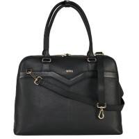 SOCHA Laptoptasche 15,6" Leder Schwarz 44 x 13 x 31,5 cm