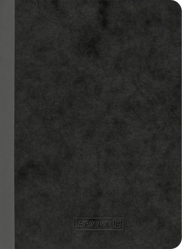 BRUNNEN Notizbuch DIN A6 Liniert Softcover Schwarz Nicht perforiert 192 Seiten 96 Blatt