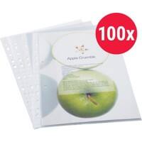 Rapesco Klarsichthüllen Glasklar Transparent 60 Mikron PP (Polypropylen) 11 Löcher 100 Stück