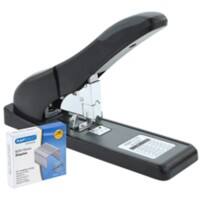 Rapesco Set Heftgerät 1550 Vollstreifen 140 Blatt Schwarz 923/12 Kunststoff