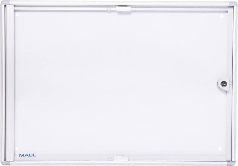 Maul MAULextraslim Abschließbarer Schaukasten Magnetisch 2 x A4 Zum Hängen Abschließbar Innen 49 (B) x 35,1 (H) cm Silber