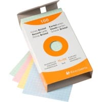 Exacompta Karteikarten 13271E DIN Farbig Sortiert 7,9 x 12,9 x 2,5 cm 10 Stück