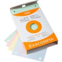 Exacompta Karteikarten 13659E DIN A6 Farbig Sortiert 10,7 x 15 x 2,5 cm 10 Stück