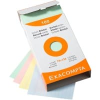 Exacompta Karteikarten 13851X DIN Farbig Sortiert 7,9 x 12,9 x 2,5 cm 10 Stück