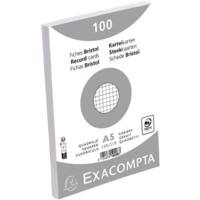 Exacompta Karteikarten 10208E DIN A5 Weiß 15 x 21,2 x 2,5 cm 10 Stück