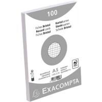 Exacompta Karteikarten 10208E DIN A5 Weiß 15 x 21,2 x 2,5 cm 10 Stück