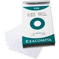 Exacompta Karteikarten 13802X DIN A6 Weiß 10,2 x 15,3 x 2,5 cm 10 Stück