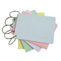 Exacompta Karteikarten 10340E DIN A6 Farbig Sortiert 10,5 x 14,8 x 1,3 cm 19 Stück