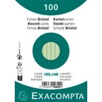 Exacompta Karteikarten 10849SE DIN A6 Grün 10,7 x 15 x 2,5 cm 20 Stück