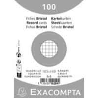 Exacompta Karteikarten 10209E DIN A6 Weiß 10,7 x 15 x 2,5 cm 20 Stück