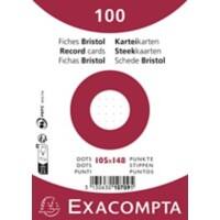 Exacompta Karteikarten 10709E DIN A6 Weiß 10,7 x 15 x 2,5 cm 20 Stück