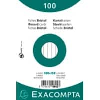 Exacompta Karteikarten 10802X DIN A6 Weiß 10 x 15 x 2,3 cm 20 Stück
