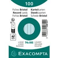 Exacompta Karteikarten 10810SE DIN A7 Himmelblau 7,4 x 10,5 x 2,3 cm 40 Stück