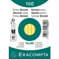 Exacompta Karteikarten 10820SE DIN A7 Gelb 7,4 x 10,5 x 2,3 cm 40 Stück