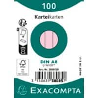 Exacompta Karteikarten 38085SB DIN A8 Rosa 5,5 x 7,4 x 2,3 cm 48 Stück