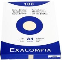 Exacompta Karteikarten 13356E DIN A4 Elfenbein 21,3 x 30 x 2,5 cm